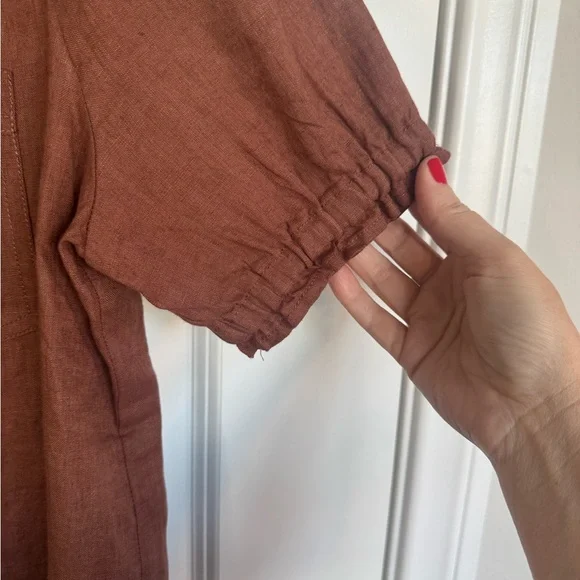 Pilcro Anthropology The Aly Puff Sleeve Linen Edition XS - Picture 6 of 11